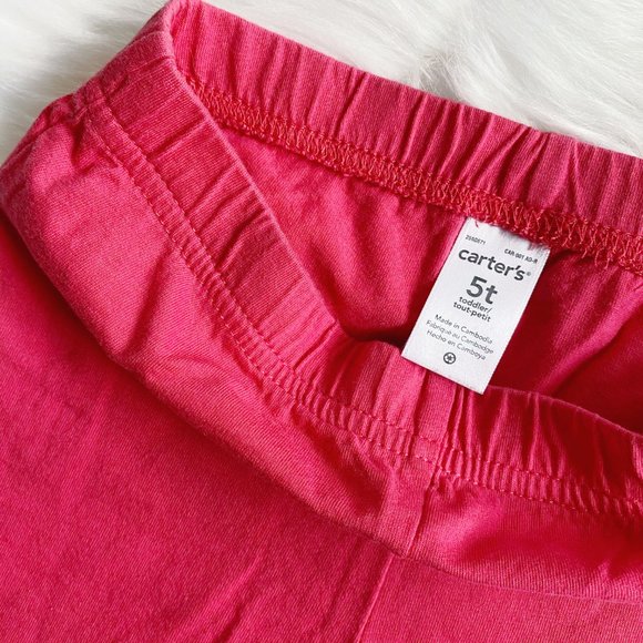 Carter's coral pink toddler elastic waist short 5T - Picture 2 of 3